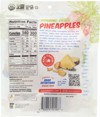 Made In Nature Pineapple Pieces Organic - 3 Oz - Image 6