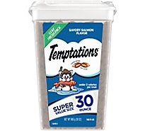 Temptations Treats for Cat Savory Salmon Flavor Tub - 30 Oz