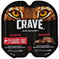 CRAVE Cat Food Adult Wet Grain Free High Protein Salmon Pate Twin Pack Tray - 2.6 Oz - Image 2