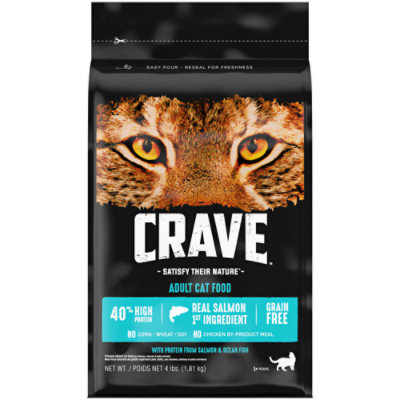 CRAVE Salmon And Ocean Fish Dry Cat Food 4.0 Lb