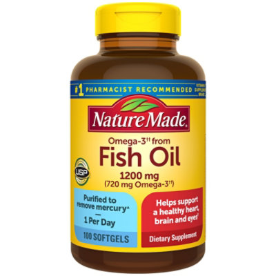 Nature Made Dietary Supplement Softgels Fish Oil Value Oil 1200 Mg - 100 Count - Image 1