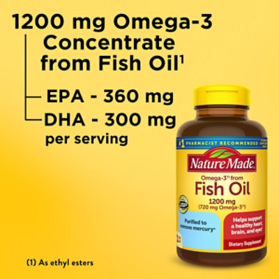 Nature Made Dietary Supplement Softgels Fish Oil Value Oil 1200 Mg - 100 Count - Image 5