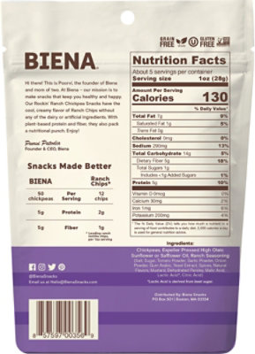 Biena Chickpea Roasted Ranch - 5 Oz - Image 6