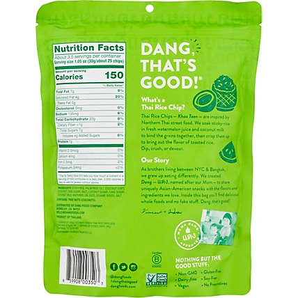 Dang Stick Rice Chips Coconut Crunch - 3.5 Oz - Image 6