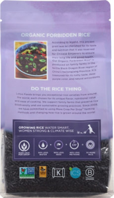 Lotus Foods Organic Rice Forbidden Bag - 15 Oz - Image 6