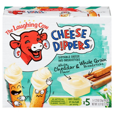 The Laughing Cow Creamy White Cheddar Cheese Dippers & Breadsticks - 5-1.23 Oz. - Image 3