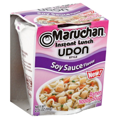 Maruchan Instant Lunch Ramen Noodle Soup Soy Sauce Flavor Udon Style ...