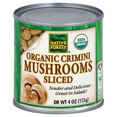 NATIVE FOREST Organic Mushrooms Sliced Crimini - 4 Oz