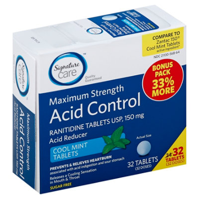 Signature Care Acid Control Ranitidine USP 150mg Maximum Strength
