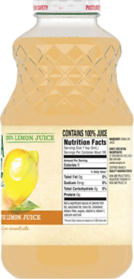 Santa Cruz Organic 100% Pure Lemon Juice - 32 Fl. Oz. - Image 3