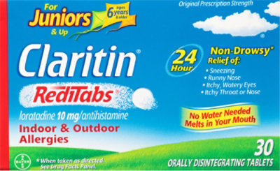 Claritin Reditabs Antihistamine Tablets For Juniors & Up 10mg - 30 Count - Image 2