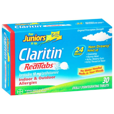 Claritin Reditabs Antihistamine Tablets For Juniors & Up 10mg - 30 Count - Image 1