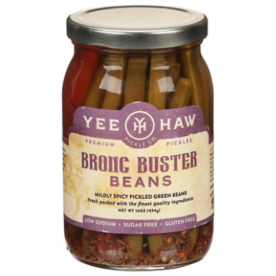 Yee Haw Pickle Co Beans All Natural Bronc Buster Jar - 16 Oz - Image 3