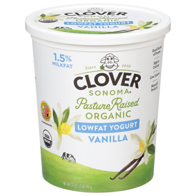 Clover Sonoma Vanilla Lowfat Yogurt - 32 Oz - Image 1