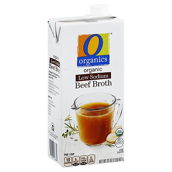 O Organics Organic Broth Low Sodium Beef - 32 Oz