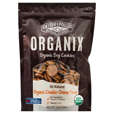 Castor Pollux Organix Dog Treats Organic Cookies Cheddar Cheese Flavor Bag 12 Oz albertsons