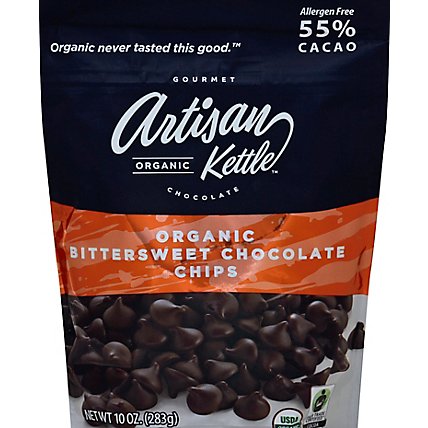 Artisan Kettle Morsels Organic Chocolate Bittersweet - 10 Oz - Image 2
