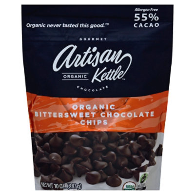 Artisan Kettle Morsels Organic Chocolate Bittersweet - 10 Oz - Image 1