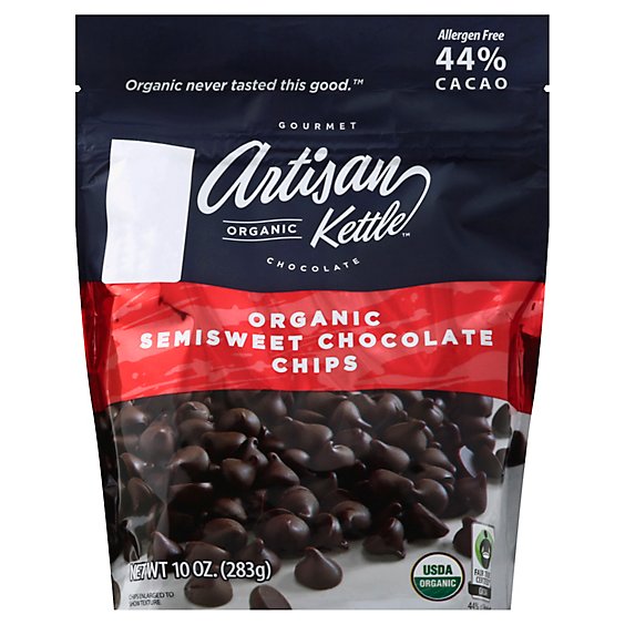 Artisan Kettle Morsels Organic Chocolate Semisweet - 10 Oz