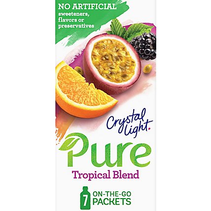 Crystal Light Pure Tropical Blend Powdered Drink Mix On the Go Packets - 7 Count - Image 1
