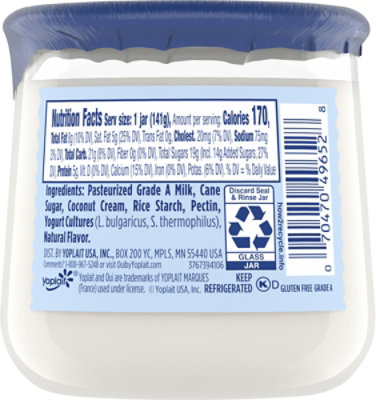 Yoplait Oui Yogurt French Style Coconut - 5 Oz - Image 6