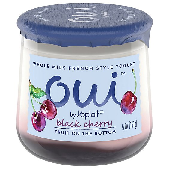 Yoplait Oui Yogurt French Style Black Cherry - 5 Oz