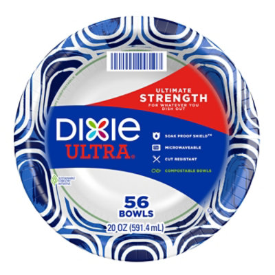 Dixie Ultra Paper Bowls Printed 20 Ounce - 56 Count - Image 2