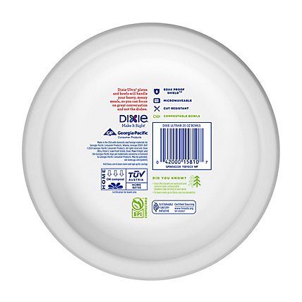 Dixie Ultra Paper Bowls Printed 20 Ounce - 56 Count - Image 4