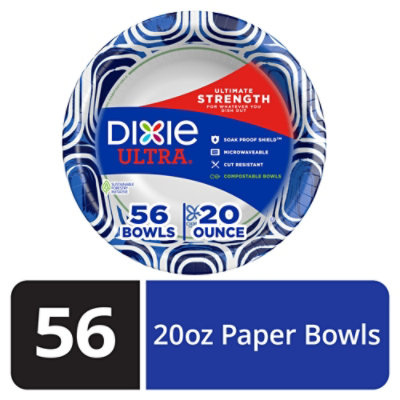 Dixie Ultra Paper Bowls Printed 20 Ounce - 56 Count - Image 1