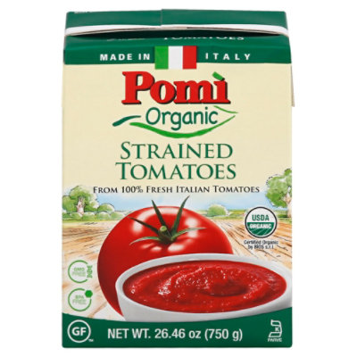 Pomi Tomatoes Organic Strained 100% Italian All Natural - 26.46 Oz - Image 2