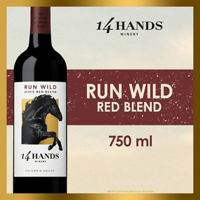 14 Hands Run Wild Juicy Red Blend Wine - 750 Ml - Image 1