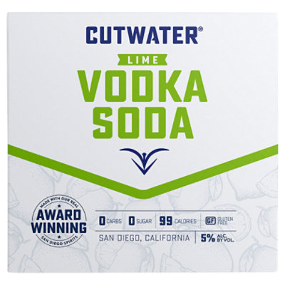 Cutwater Spirits Lime Vodka Soda In Cans - 4-12 Fl. Oz.
