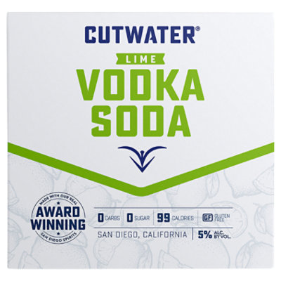 Cutwater Spirits Lime Vodka Soda In Cans - 4-12 Fl. Oz. - Image 1