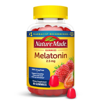 Nature Made Dietary Supplement Gummies Melatonin 2.5 Mg - 80 Count - Image 1