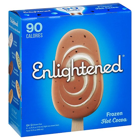 Enlightened Ice Cream Bars Light Frozen Hot Cocoa - 4-3.75 Fl. Oz.