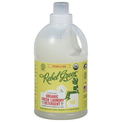 Rebel Green Laundry Detergent Fresh Peppermint & Lemon - 64 Fl. Oz ...