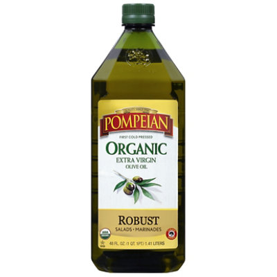 Pompeian Extra Virgin Olive Oil Organic - 48 Fl. Oz. - Image 3