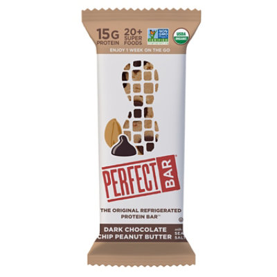 Perfect Bar Gluten-Free Dark Chocolate Chip Peanut Butter Refrigerated Protein Bar - 2.3 Oz