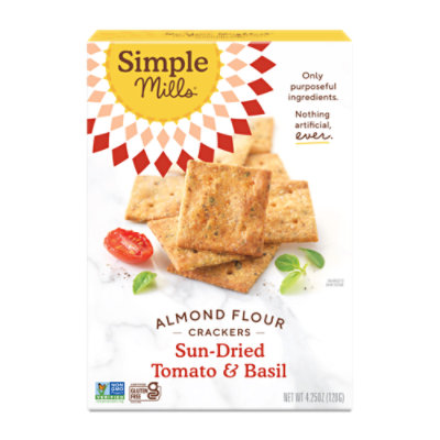 Simple Mills Crackers Almond Flour Sundried Tomato & Basil - 4.25 Oz - Image 2