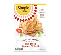 Simple Mills Crackers Almond Flour Sundried Tomato & Basil - 4.25 Oz