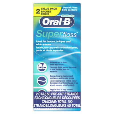 Oral-B Super Floss Unwaxed 50 Pack