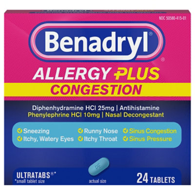 Benadryl Allergy  Congest - 24 Count - Image 3