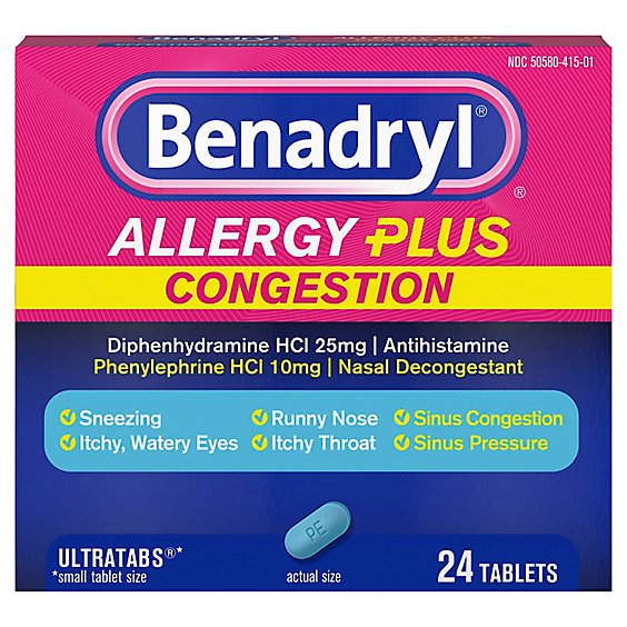 Benadryl Allergy  Congest - 24 Count