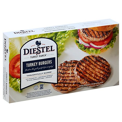 Diestel Turkey Burgers Antibiotic Free Frozen - 1 Lb