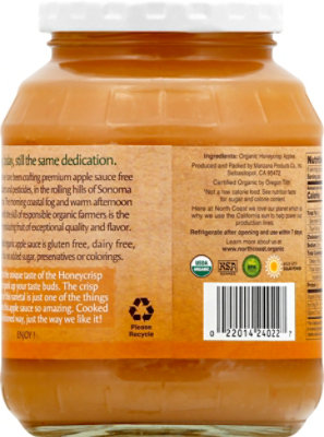 North Coast Organic Apple Sauce Honey Crisp - 24 Oz - Image 6