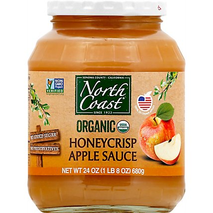 North Coast Organic Apple Sauce Honey Crisp - 24 Oz - Image 2