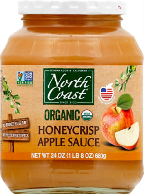 North Coast Organic Apple Sauce Honey Crisp - 24 Oz - Image 2