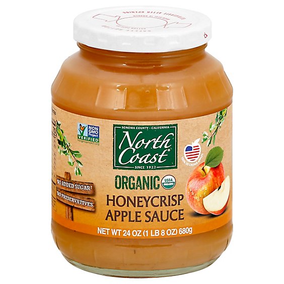 North Coast Organic Apple Sauce Honey Crisp - 24 Oz