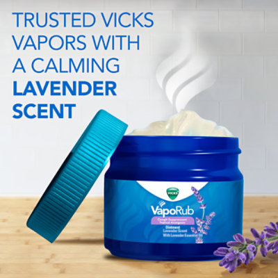 Vicks Vaporub Ointment Cough Suppressant Lavender - 1.76 Oz - Image 2