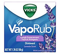 Vicks Vaporub Ointment Cough Suppressant Lavender - 1.76 Oz